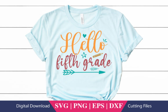 Hello Fifth Grade School SVG File: A Stitch Test