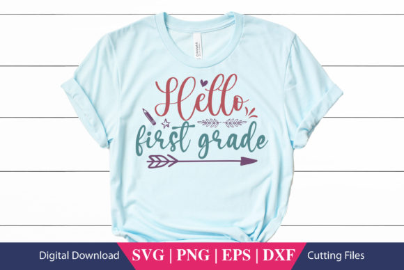 Hello First Grade School SVG File Review