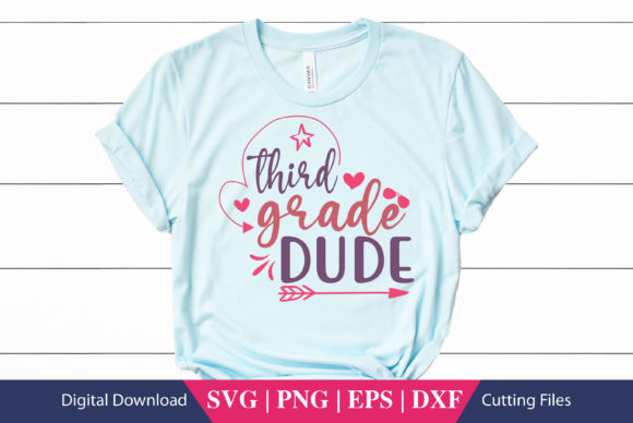 Third Grade Dude School SVG File Review